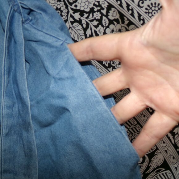 Active USA SS Button Down Denim Dress Sz L - Picture 8 of 8